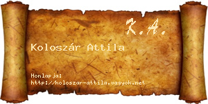 Koloszár Attila névjegykártya